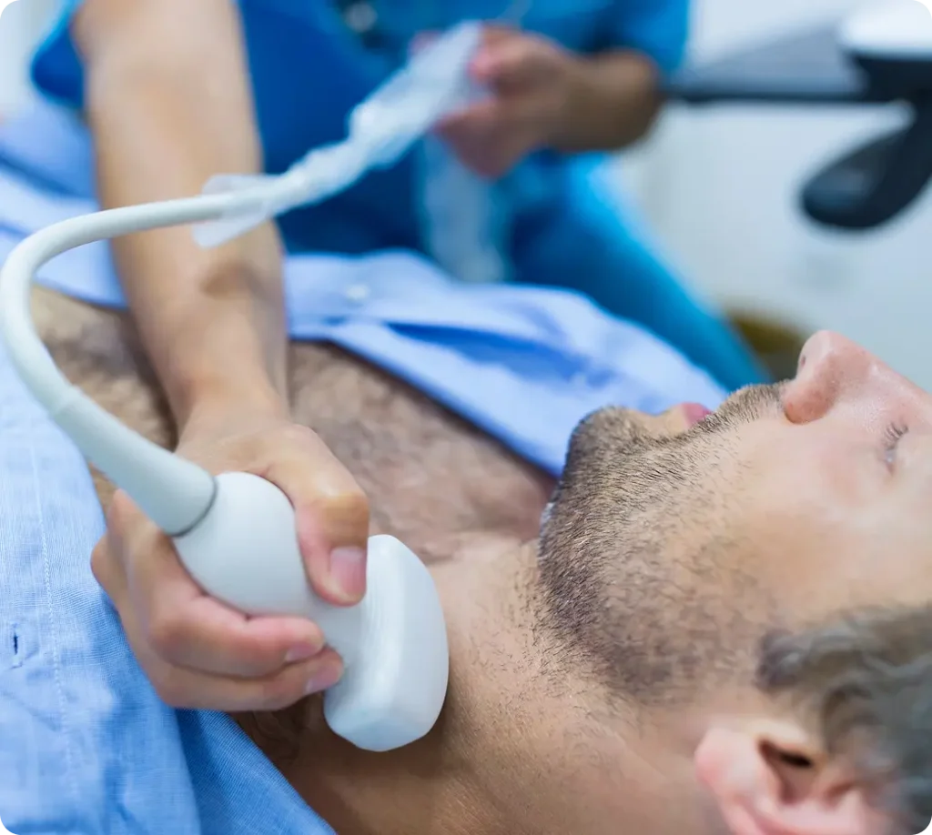 doppler cuello en hombre